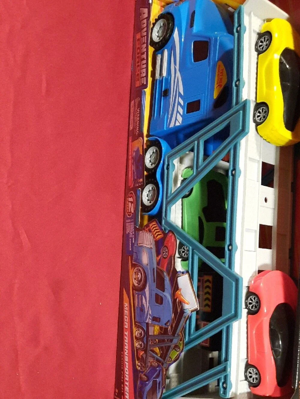 Adventure Force Blue Mega Car Transporter Truck for Kids